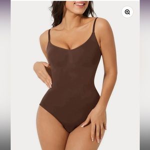NWT HeyShape shape-wear body suit  color brown size small.